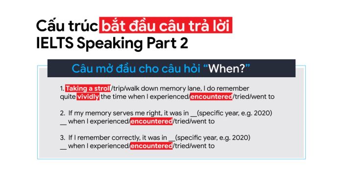 cấu trúc khởi đầu câu trả lời ielts speaking part 2