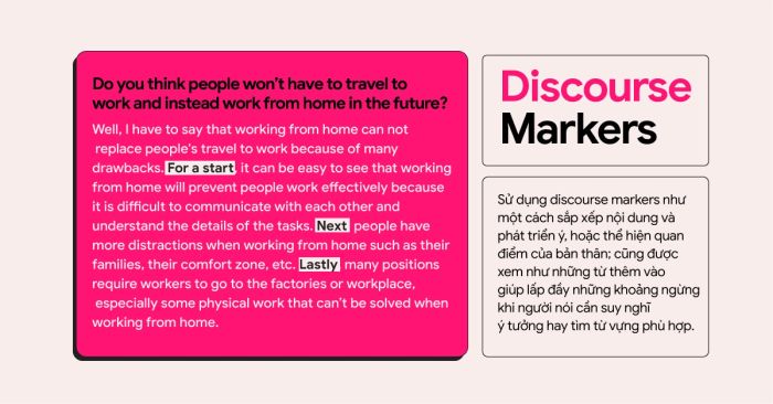 cach su dung discourse markers de tra loi ielts speaking part 3