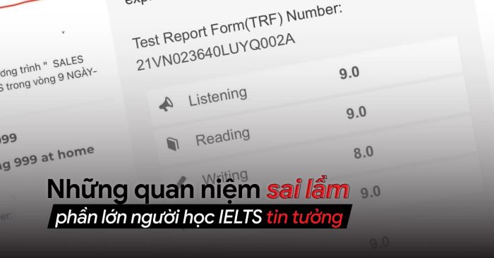 những quan điểm sai lầm của phần lớn người học IELTS