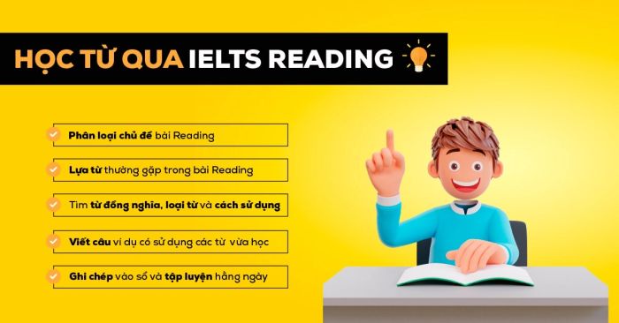 cách học từ vựng thông qua bài đọc ielts reading