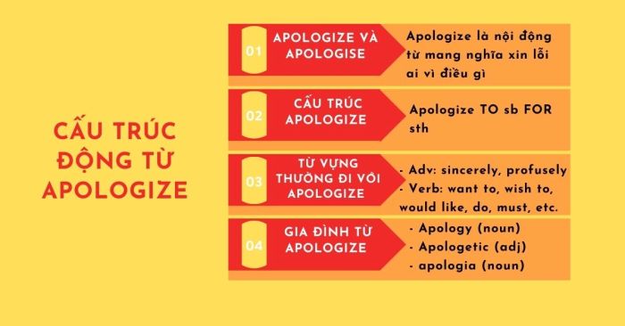 cấu trúc apology định nghĩa cách sử dụng collocation word family