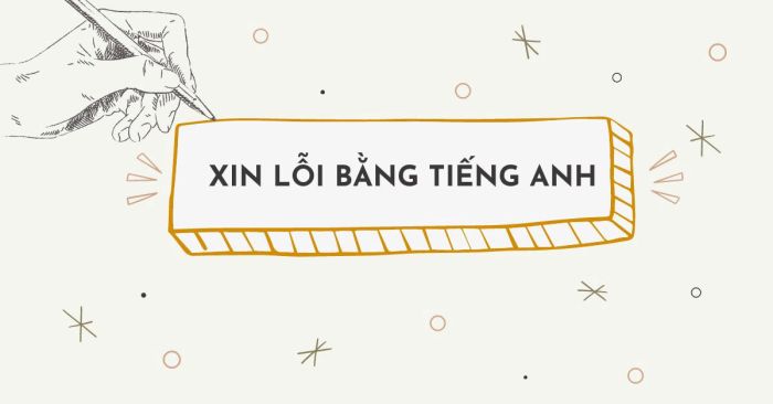 Các cách xin lỗi tốt nhất bằng tiếng Anh theo từng trường hợp