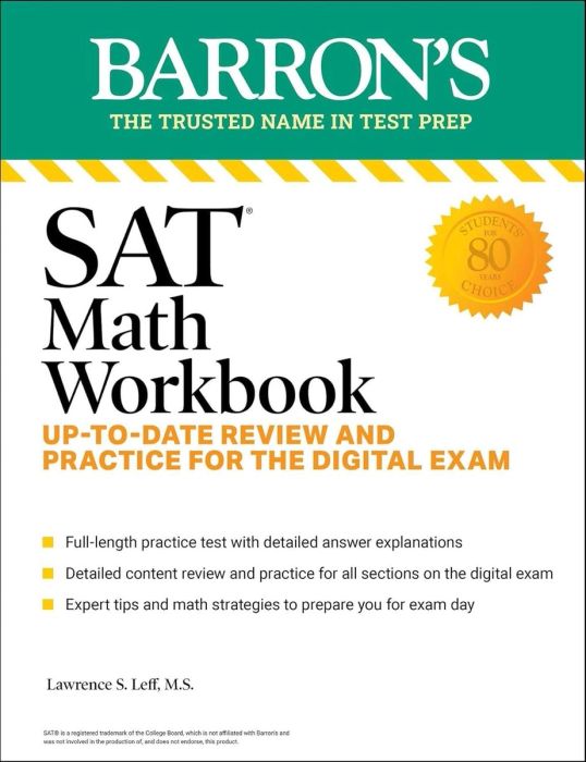 Barron’s Math Workbook - Sách luyện thi SAT Math