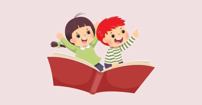 Trẻ em thích thú với việc đọc sách thiếu nhi
