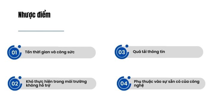 Hạn chế trong quản lý và công nghệ