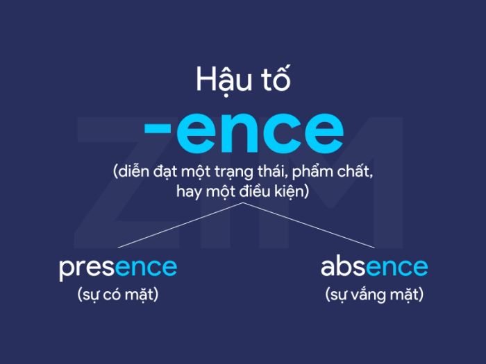 Hậu tố -ence là gì?