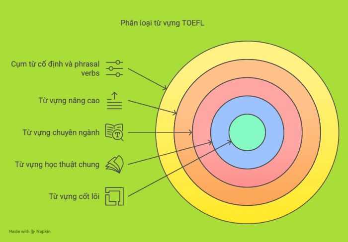 Phân loại các nhóm từ vựng TOEFL
