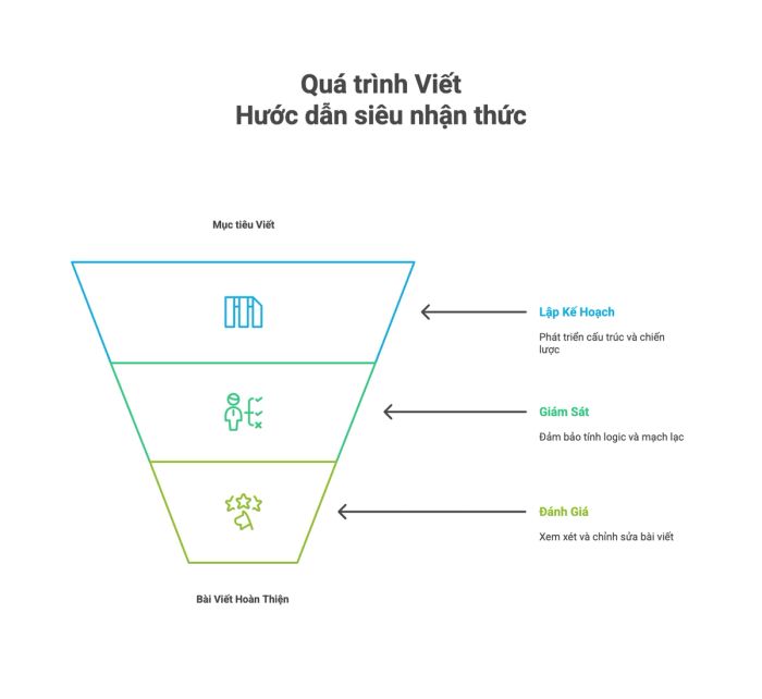 Các bước thực hiện phương pháp viết siêu nhận thức