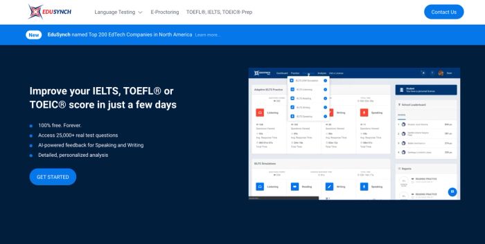 Nền tảng luyện thi speaking toefl ibt - Edusynch
