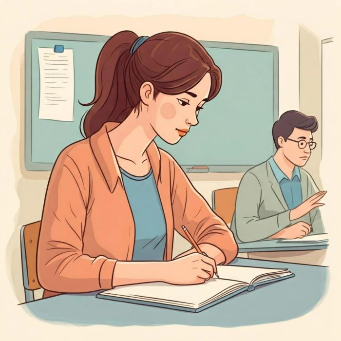 Các em học sinh đang trong giai đoạn ôn luyện cho bài kiểm tra cuối kỳ
