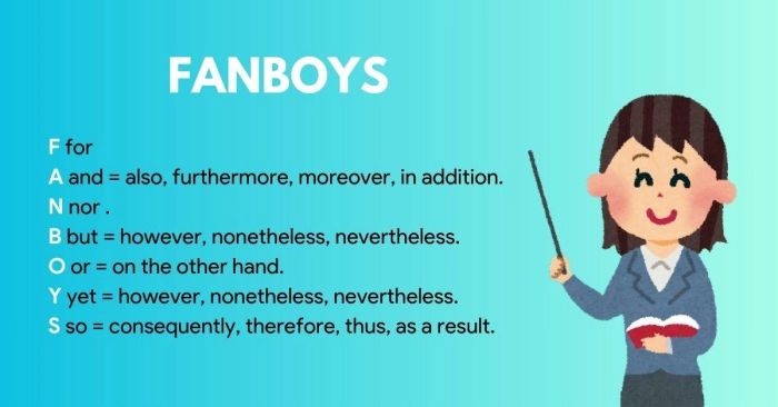 Nhóm liên từ phối hợp FANBOYS