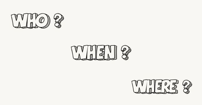 Who - When - Where