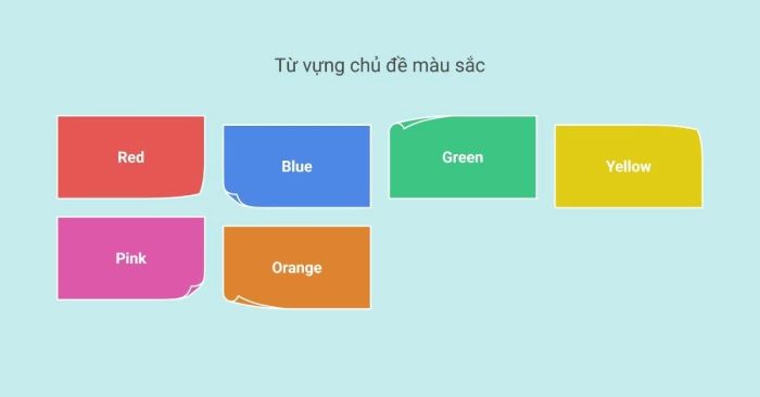 Từ vựng tiếng Anh về màu sắc