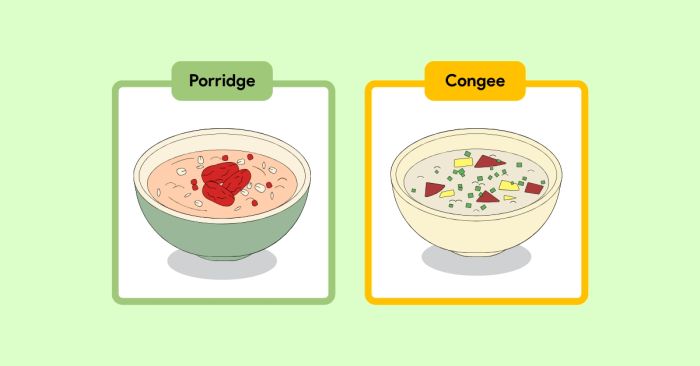 phan biet porridge va congee trong tieng anh va bai tap ung dung