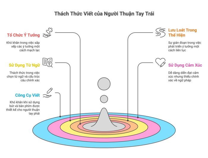 Những thử thách trong viết của người thuận tay trái