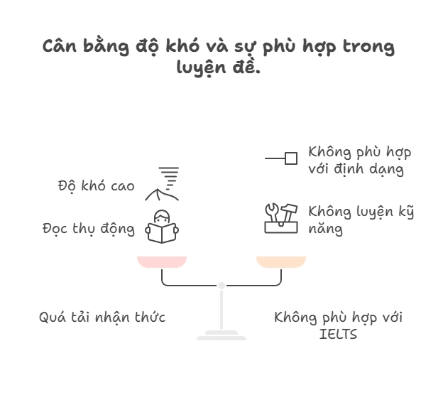 Tối ưu luyện đề IELTS: Điều chỉnh độ khó hợp lý