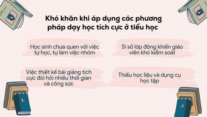 Khó khăn trong việc áp dụng các phương pháp dạy học tích cực ở tiểu học và các giải pháp khắc phục