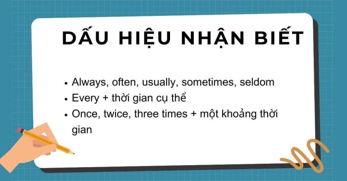Dấu hiệu để nhận diện thì hiện tại đơn