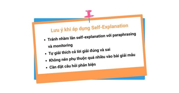 Hướng dẫn áp dụng Self-Explanation một cách hiệu quả
