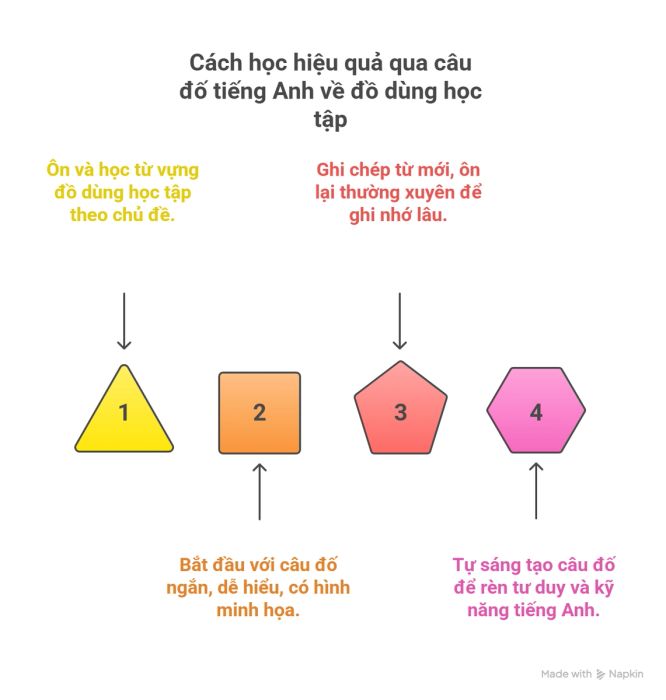 Cải thiện kỹ năng tiếng Anh qua các câu đố về đồ dùng học tập