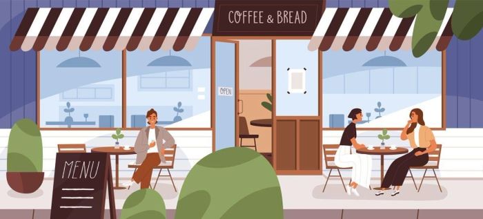 Quán cà phê và tiệm bánh gia đình nhỏ