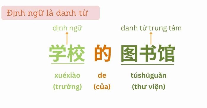 Ví dụ 1: định ngữ là một danh từ