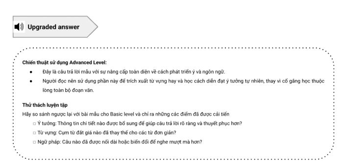 IELTS Speaking Part 3 - Câu trả lời nâng cao