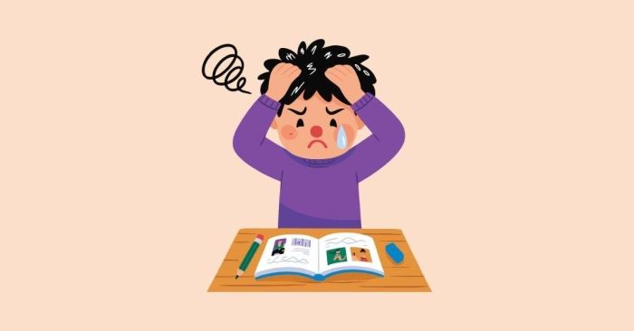 Hình ảnh minh họa về áp lực học tập