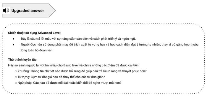 IELTS Speaking Part 3 - Câu trả lời nâng cao