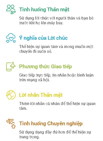 Các tình huống thực tế sử dụng lời chúc 'Safe flight'