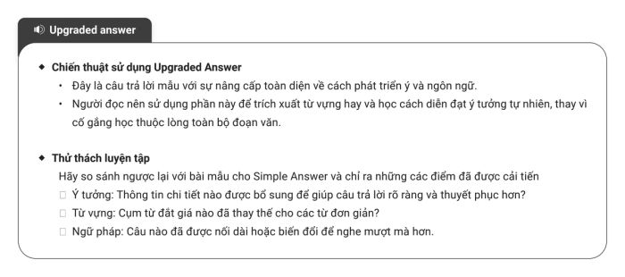 Enhanced answer