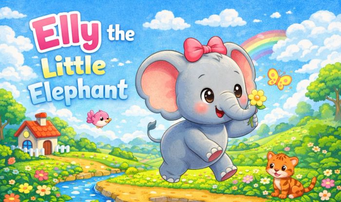 Đọc truyện Tiếng Anh cho trẻ em: Voi con Elly và chuyến phiêu lưu trong rừng xanh