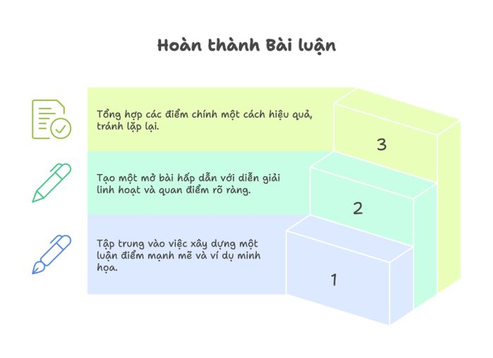 Ba bước để hoàn thành bài luận