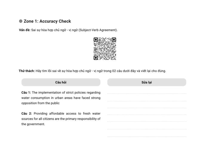 Zone 1: Kiểm tra tính chính xác (Accuracy Check)