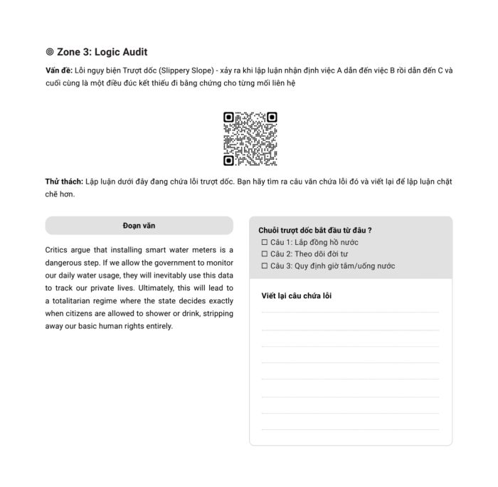 Zone 3: Đánh giá logic (Logic Audit)