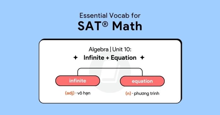core vocabulary for sat math algebra unit 10 infinity and equations