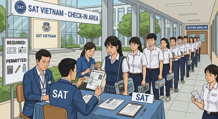Quy trình đăng ký và làm thủ tục thi SAT