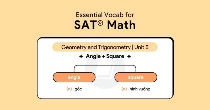 essential vocab for sat math geometry & trigonometry unit 5 angle square