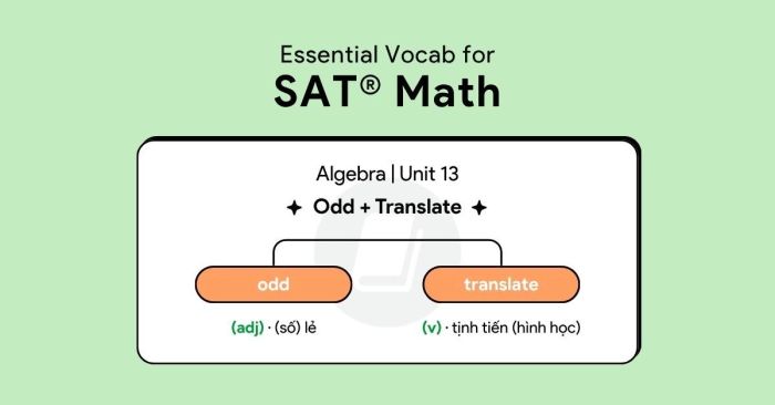 core vocab for sat math algebra unit 13 odd translate