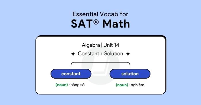 key vocab for sat math algebra | unit 14 constant solution
