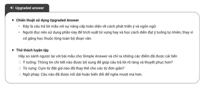 Enhanced answer