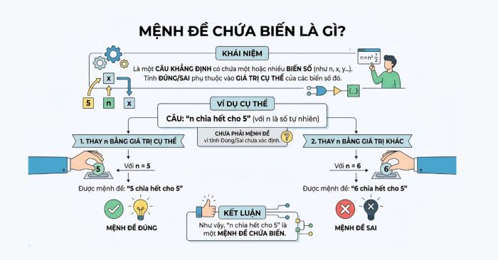 Mệnh đề chứa biến là gì vậy?