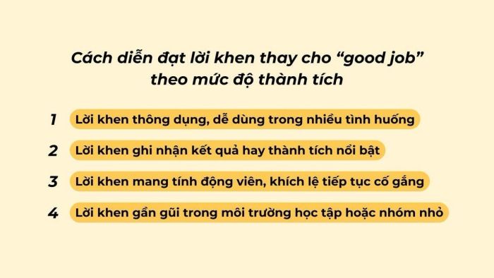 Lời Khen Hiệu Quả Thay Thế 