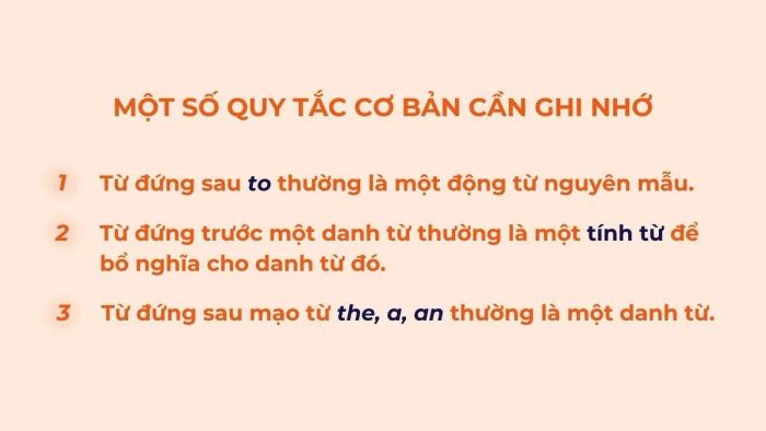 Những quy tắc cơ bản cần lưu ý
