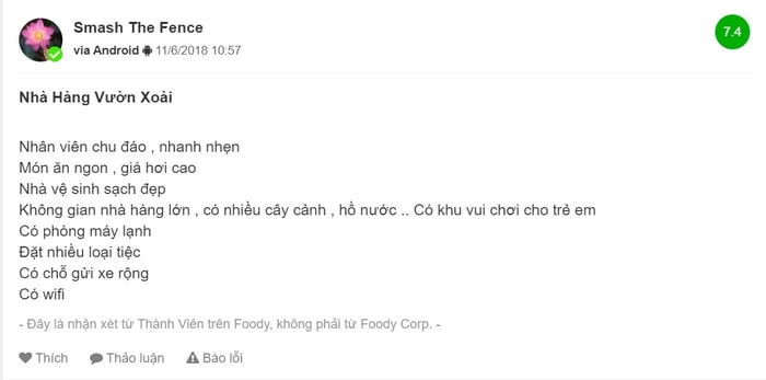 Nhà hàng Vườn Xoài Nha Trang - Một không gian sân vườn đẹp, mang hương vị đậm đà của ẩm thực Việt Nam