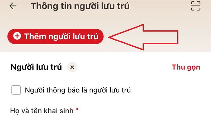 Hướng dẫn đăng ký lưu trú trên ứng dụng VNeID