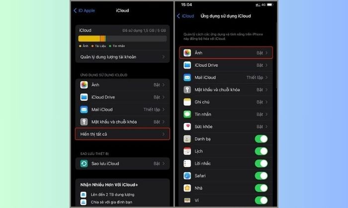 Cách thực hiện đồng bộ iCloud trên 2 thiết bị
