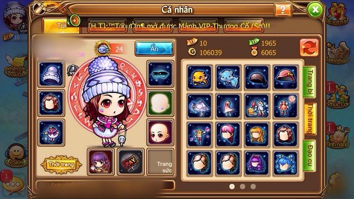 Túi đồ là một trong những tính năng chính mà người chơi cần sử dụng thường xuyên