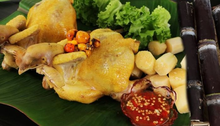 Gà hấp mía - Vị ngọt thanh, hương thơm quyến rũ