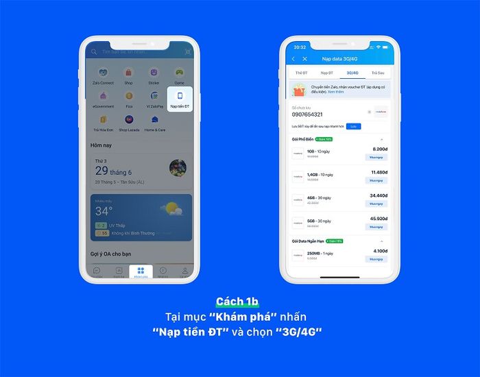 Hướng dẫn cách đăng ký gói 3G MobiFone qua Zalo